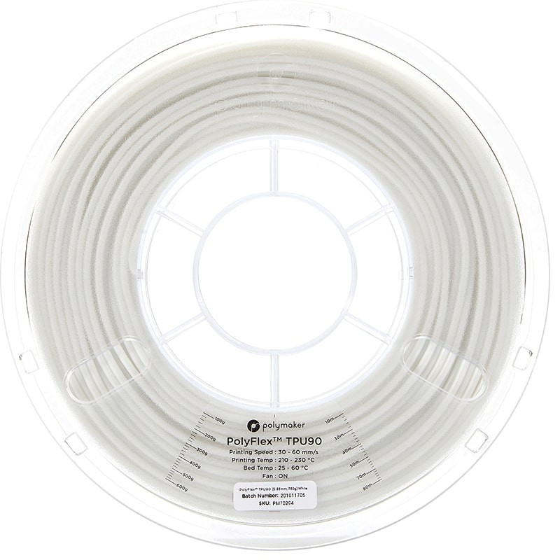 Polyflex TPU90 Blanc - 2.85mm - 750 g (2) Polyflex TPU90 Blanc - 2.85mm - 750 g (2)