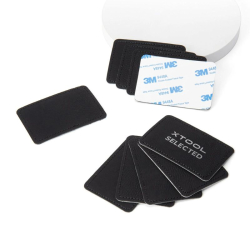 Rechthoekige kunstleren patch (zwart naar zilver) x10 xTool