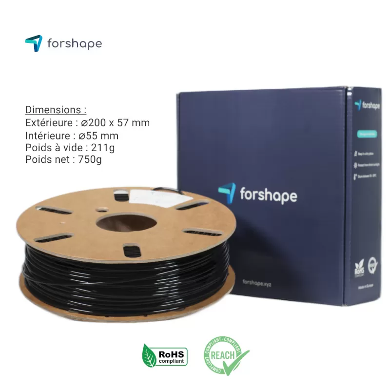 ASA-X Bleu foncé Forshape Industrial – 2.85mm – 750g ASA-X Bleu foncé Forshape Industrial – 2.85mm – 750g