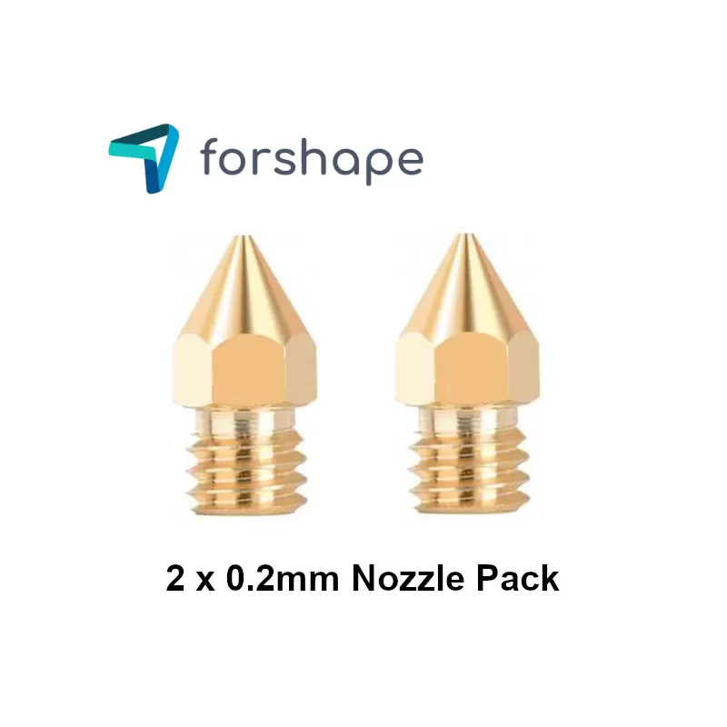 Lot de 2 Buses Laiton MK8 Forshape 0.2mm Lot de 2 Buses Laiton MK8 Forshape 0.2mm