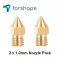 Set van 2 Messing MK8 Nozzles Forshape 1.0mm