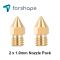 Set van 2 MK8 koperen mondstukken Forshape 1.0mm