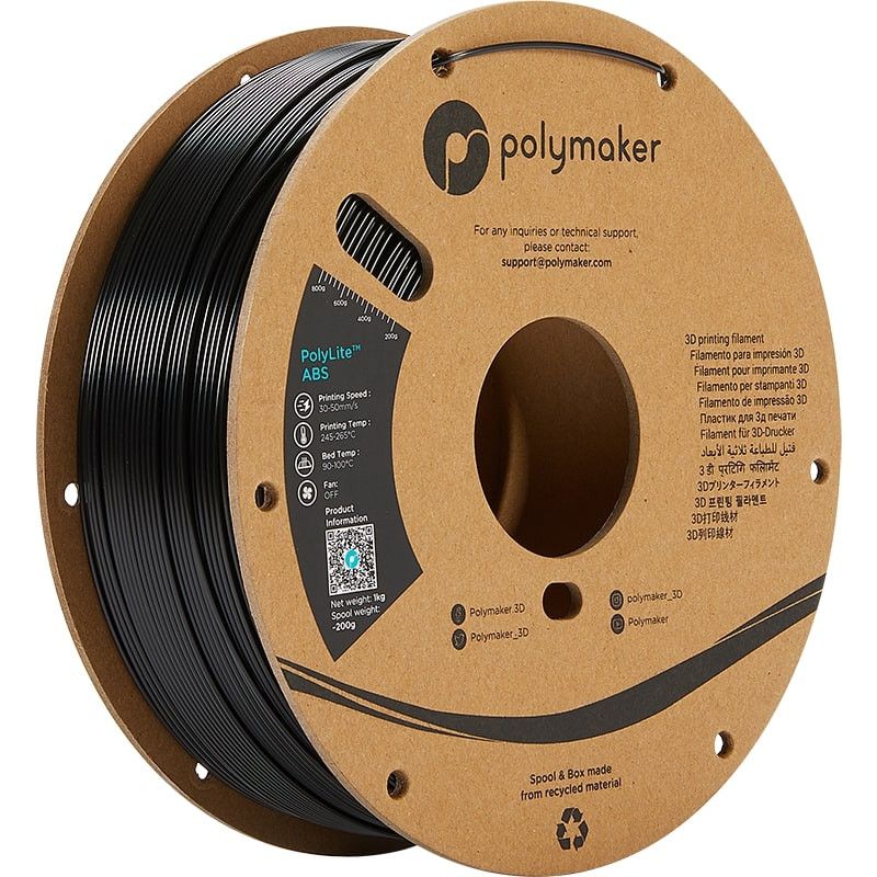 PolyLite ABS Noir - 2.85mm - 1 kg PolyLite ABS Noir - 2.85mm - 1 kg
