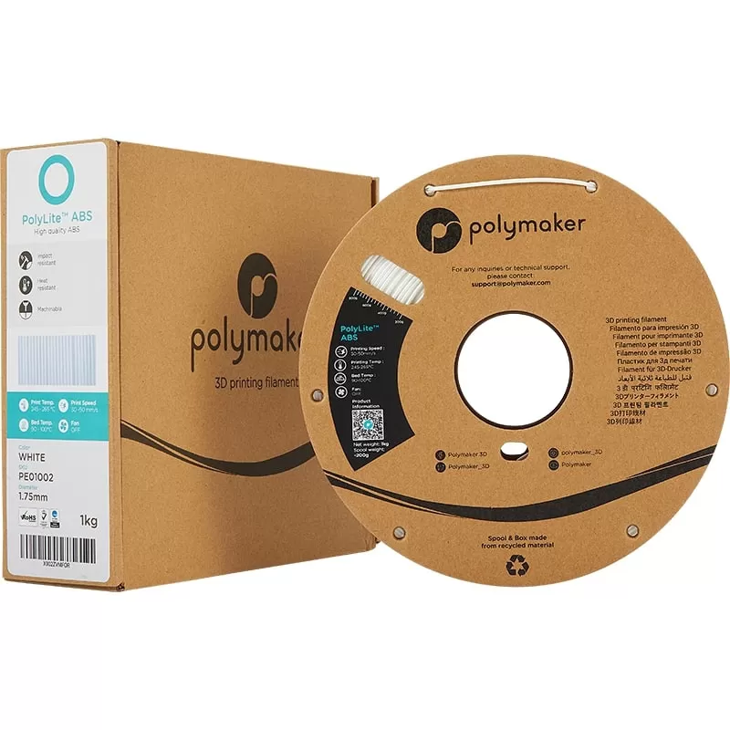ABS Blanc PolyLite - 1.75mm - 1 kg