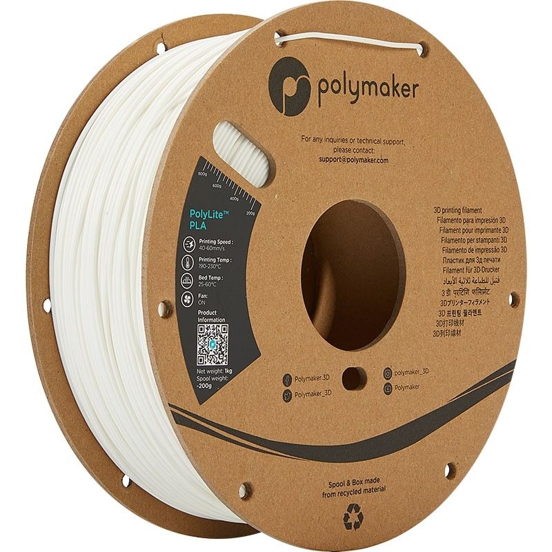 PolyLite PLA Blanc - 2.85mm - 1 kg PolyLite PLA Blanc - 2.85mm - 1 kg