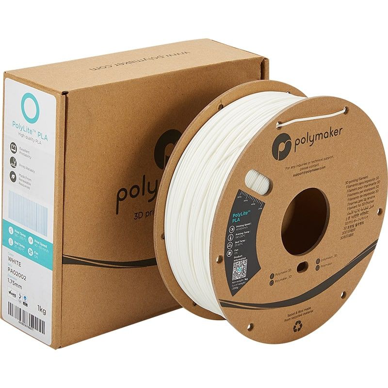 Emballage PolyLite PLA Blanc - 2.85mm - 1 kg Emballage PolyLite PLA Blanc - 2.85mm - 1 kg