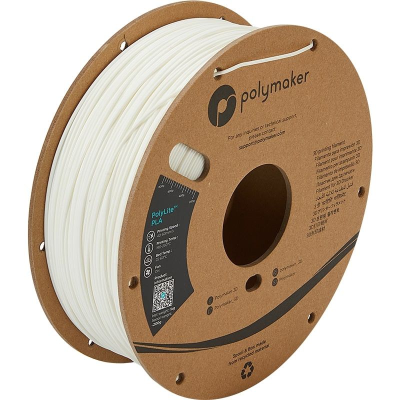 PLA Blanc PolyLite pour diamètre 2.85mm - 1 kg PLA Blanc PolyLite pour diamètre 2.85mm - 1 kg