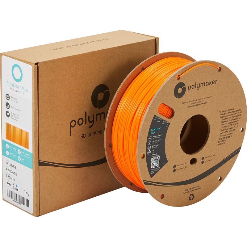 Emballage PolyLite PLA Orange - 2.85mm - 1 kg Emballage PolyLite PLA Orange - 2.85mm - 1 kg