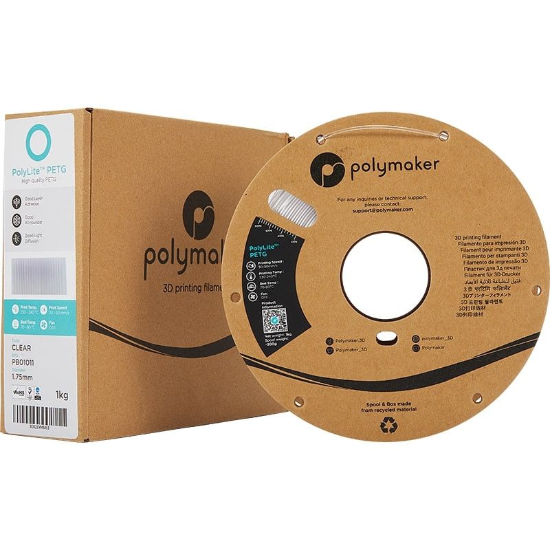 Packaging PolyLite PETG Transparent - 2.85mm - 1 kg Packaging PolyLite PETG Transparent - 2.85mm - 1 kg
