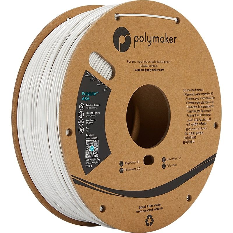 PolyLite ASA Blanc - 1.75mm - 1 kg PolyLite ASA Blanc - 1.75mm - 1 kg