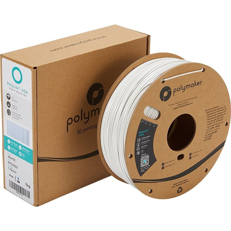 Emballage PolyLite ASA Blanc - 1.75mm - 1 kg Emballage PolyLite ASA Blanc - 1.75mm - 1 kg