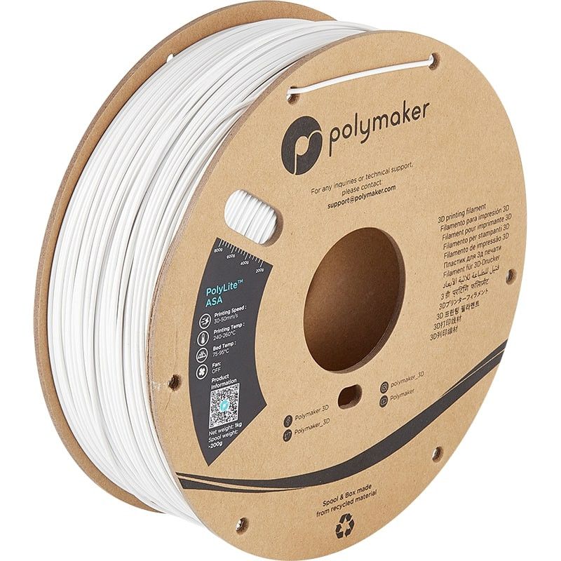 Filament PolyLite ASA Blanc - 1.75mm - 1 kg Filament PolyLite ASA Blanc - 1.75mm - 1 kg
