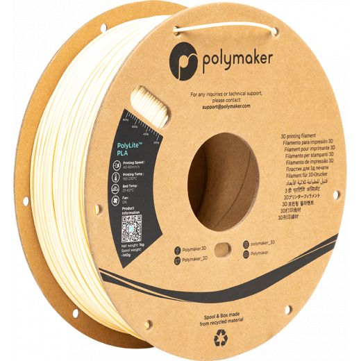 PolyLite PLA Cream - 1.75mm - 1 kg