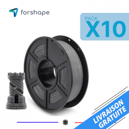 Pack x10 PLA Forshape ecoPLA Grijs - 10 Kg - 1.75mm