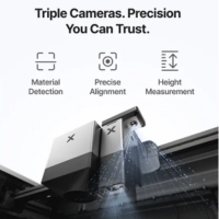 xTool X1 met drie camera's voor nauwkeurige positionering van ontwerpen