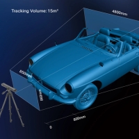 Draadloze EinScan Trak met een trackingvolume van 15 m3