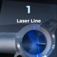 EinScan Trak met een enkele laserlijn voor diepe zones