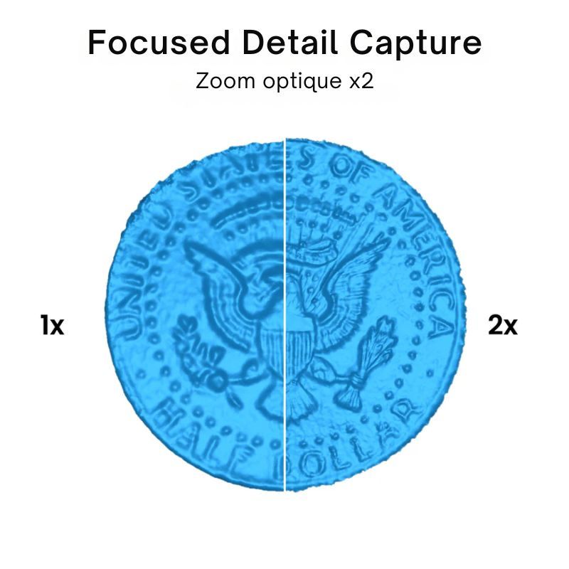 Zoom x2 Revopoint POP 3 Plus